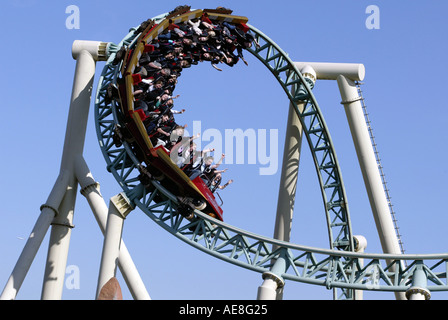 Koloss Achterbahn im Thorpe Park, in der Nähe von London, Vereinigtes Königreich Stockfoto