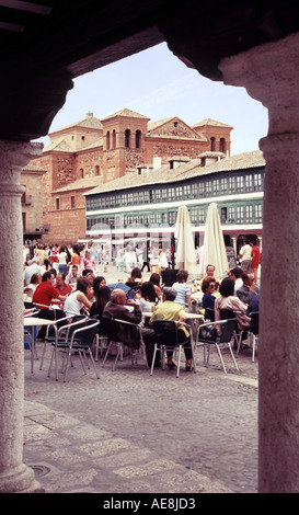 Plaza Mayor Almagro Ciudad Real Castilla La Mancha Spanien Stockfoto