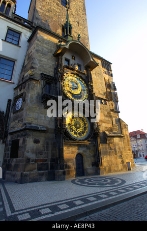 Astronomische Uhr, altes Rathaus, Prag Stockfoto