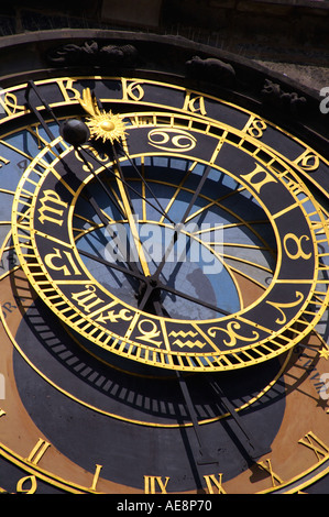 Astronomische Uhr Prag Tschechische Republik Stockfoto