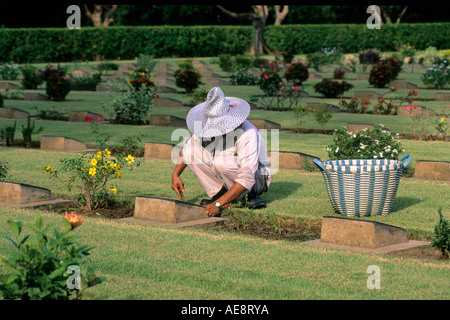 Friedhof an der Brücke am River Kwai Thailand Stockfoto