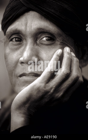 Porträt des indonesischen Mann in Zentral Java Indonesien Südost-Asien veröffentlicht Modellbild hautnah Stockfoto