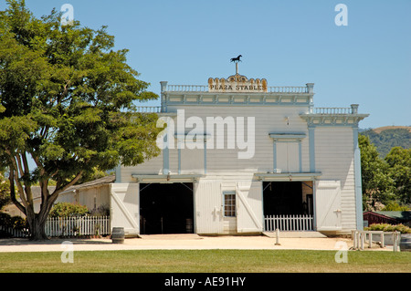 Plaza Ställe in San Juan Bautista Stockfoto