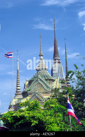 Turmspitzen der Wat Pho Tempel in Bangkok, Thailand, Asien Stockfoto