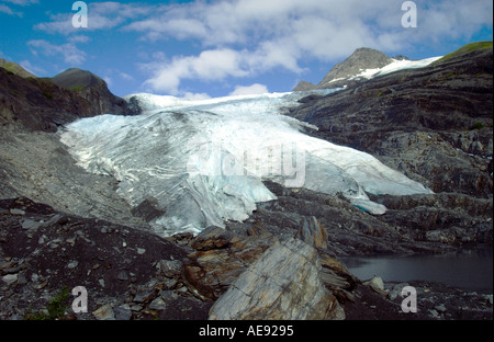 Die leicht zugänglichen Worthington Gletscher entlang der Richardson Highway-Alaska Stockfoto