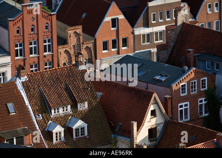 Häuser im alten Viertel von Lübeck Schleswig-Holstein Deutschland Stockfoto