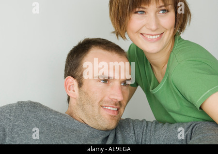 Portrait eines jungen Paar lächelnd Stockfoto