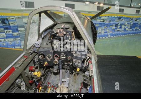 Das Cockpit der Kawasaki Ki-100 Typ 5 Imperiale japanische Armee Kämpfer Stockfoto