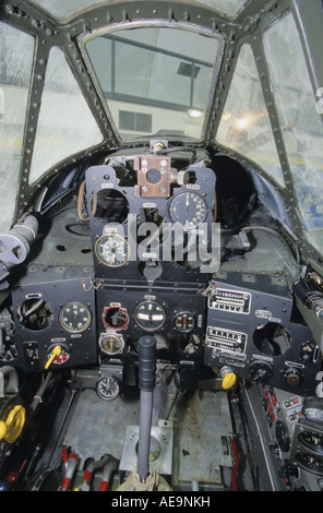 Das Cockpit der Kawasaki Ki-100 Typ 5 Imperiale japanische Armee Kämpfer Stockfoto