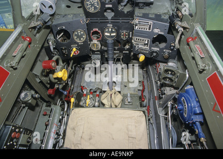 Das Cockpit der Kawasaki Ki-100 Typ 5 Imperiale japanische Armee Kämpfer Stockfoto