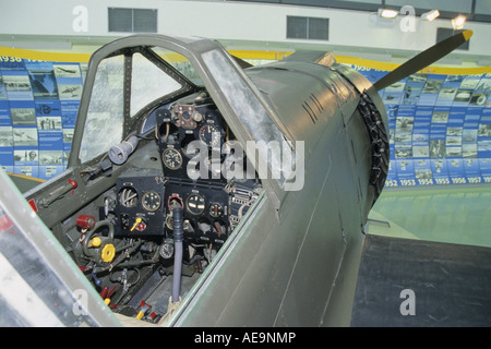 Das Cockpit der Kawasaki Ki-100 Typ 5 Imperiale japanische Armee Kämpfer Stockfoto