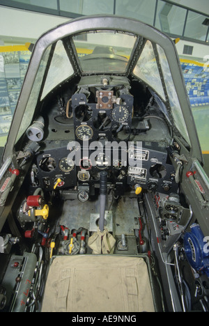 Das Cockpit der Kawasaki Ki-100 Typ 5 Imperiale japanische Armee Kämpfer Stockfoto