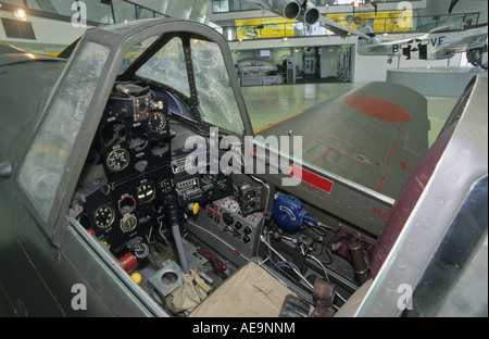 Das Cockpit der Kawasaki Ki-100 Typ 5 Imperiale japanische Armee Kämpfer Stockfoto