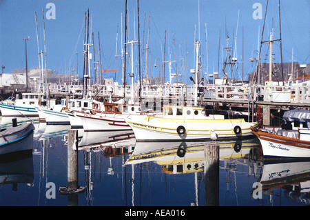 Angelboote/Fischerboote in San Francisco, die Fishermans wharf Stockfoto