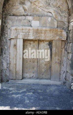 Ein Eingang zum Rabbi Yehuda Hanasi s Katakombe in Beit Shearim Israel Stockfoto