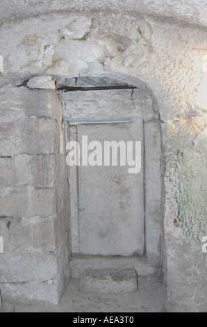 Ein Eingang zum Rabbi Yehuda Hanasi s Katakombe in Beit Shearim Israel Stockfoto