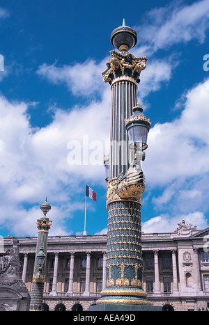 Nahaufnahme der dekorative Lampe Post Paris Frankreich EU Europa Stockfoto