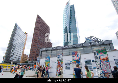 Berlin Potsdamer Platz BERLIN WALL Ausstellung Deutsche Deutschland Europa Stockfoto