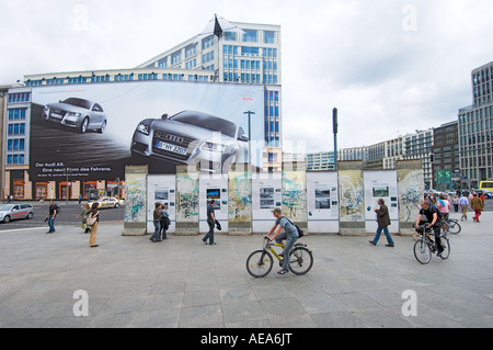 Berlin Potsdamer Platz BERLIN WALL Ausstellung Deutsche Deutschland Europa Stockfoto