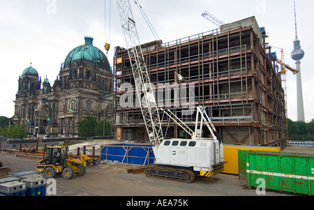 Der Abbruch des ehemaligen Sitzes der DDR-Regierung den Palast der Republik Berlin Ruinen DDR GDR Stockfoto