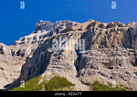 Geologische Formation am Lake Minnewanka, Banff Nationalpark Stockfoto