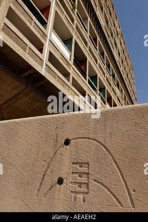 Le Corbusiers Unite d ' Habitation, Marseille. Stockfoto