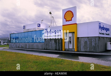 Island-Reykjavik, Wasserstoff-Tankstelle SHELL, dem ersten in der Welt Stockfoto