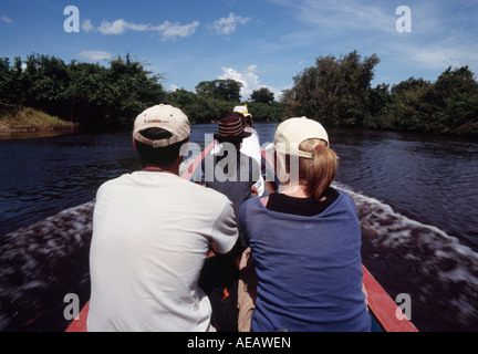 Bootsfahrt - Amazonasbecken, Beni, Bolivien Stockfoto