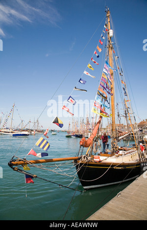 Yarmouth alte Gaffers Festival 2007, Isle of Wight, Hampshire, England, Großbritannien, UK Stockfoto