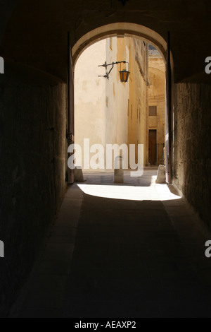 IN DER STILLE STADT MDINA. Malta. EUROPA Stockfoto