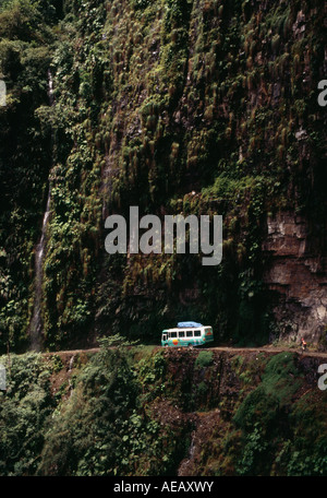 Todesstraße - Yungas, Bolivien Stockfoto