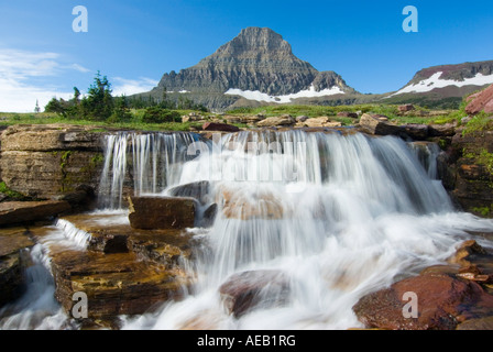 Reynolds Creek und Mt. Reynolds, Logan Pass, Glacier National Park, Montana Stockfoto