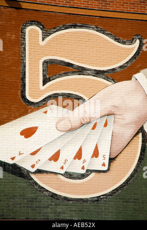 Wandbild auf Casino Wand historische Innenstadt Rocky Mountains Colorado USA Stockfoto