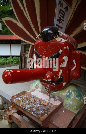 Die große Maske der Langnasen-Goblin Kashouzan Mirokuji Tempel in Gunma Japan Asien Stockfoto