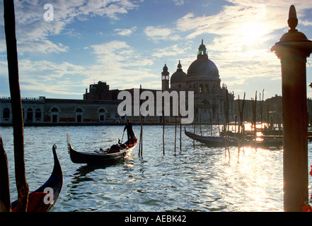 Kathedrale von Santa Maria Della Salute über den Canal Grande Venedig Italien aus gesehen Stockfoto