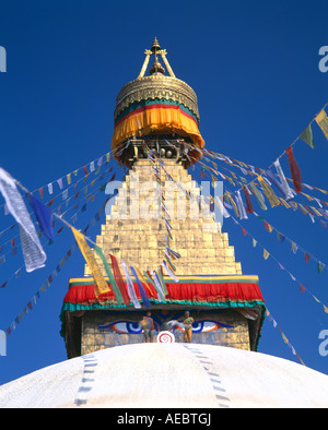 Bodhnath Stupa Bodnath Boudhanath die größte buddhistische Stupa in Nepal Kathmandu-Nepal Stockfoto