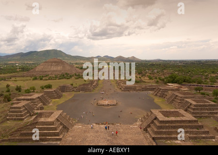 Der Mond Plaza (Teotihuacán, Mexiko-Stadt, Mexiko). Place De La Lune (Teotihuacán, Mexiko, Mexiko). Stockfoto