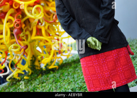 Eine große Ausstellung von Glas arbeiten durch Dale Chihuly am Kew Gardens in London, Januar 2006 Stockfoto