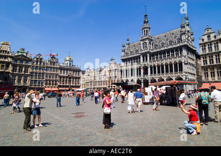 Grand Place Grote Markt Brüssel Bruxelles Belgien belgische historische Geschichte Stadt alte Zentrum großen Kapitalmarkt Stockfoto