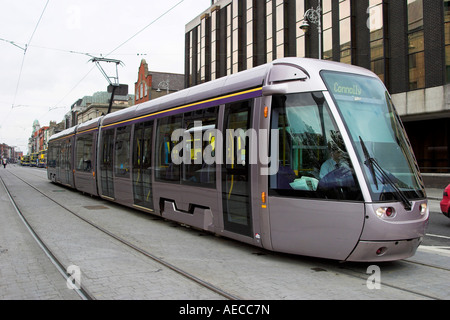 Dublin-Straßenbahn. Dublin, County Dublin, Irland. Stockfoto