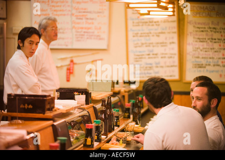 Japanische Sushi-Bar Edomasa Restaurant Santa Barbara Kalifornien Stockfoto