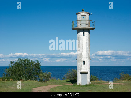 Alter Leuchtturm im Dorf Nina in der Nähe von Peipsi See, Estland Stockfoto