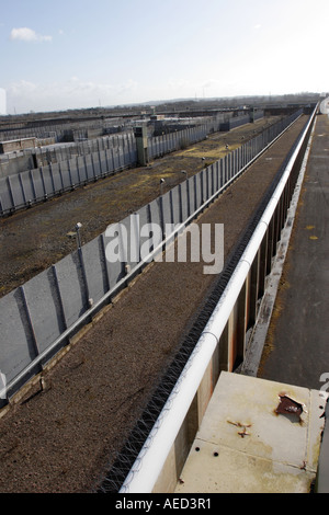 Außenwand im Maze Prison, H-Blocks, außerhalb Belfast. Nordirland Stockfoto