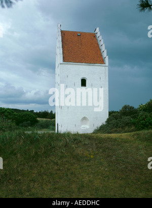 Den Tilsandede Kirke (die sandbedeckte Kirche), Vendsyssel, Nord Jylland (Jütland), Dänemark. Stockfoto