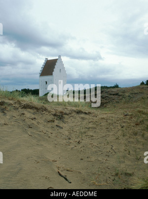 Den Tilsandede Kirke (die sandbedeckte Kirche), Vendsyssel, Nord Jylland (Jütland), Dänemark. Stockfoto