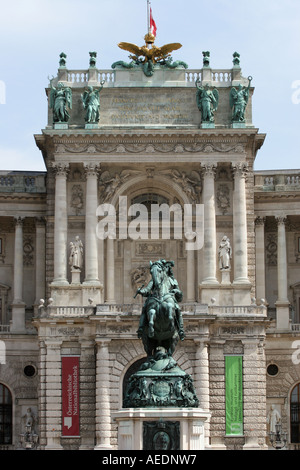 Neue Hofburg aus Heldenplazt, Vienna Stockfoto