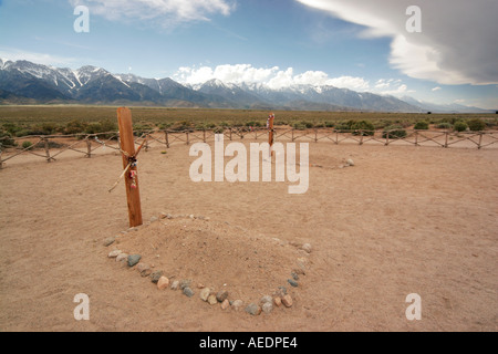 Manzanar Kriegszeit Internierungslager für US-Bürger japanischer Herkunft Stockfoto