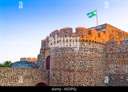 AUßENAUFNAHME DES CASTILLO DE SAN MIGUEL BEFINDET SICH DER MAURISCHEN PERIODE BURG IN ALMUNECAR SPANIEN Stockfoto