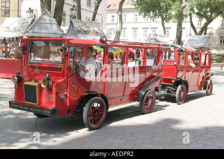 Rädern-Sightseeing-Bus, Bratislava Stockfoto