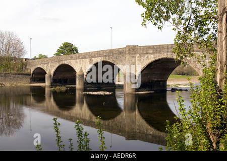 UK Wales Powys Builth Wells Brücke über den Fluss Wye Stockfoto